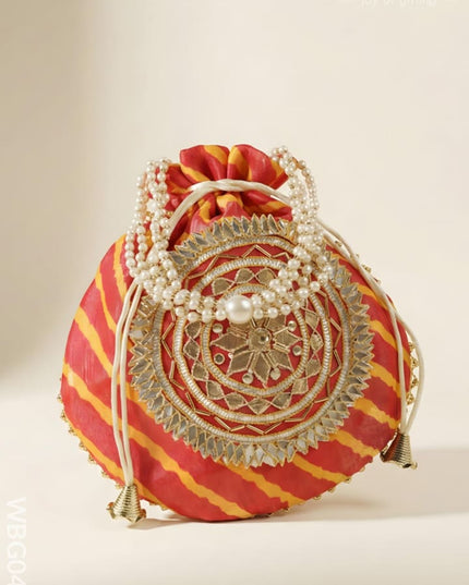 Potli Bag with Bandani Design - WBG0444 - Potli Bags