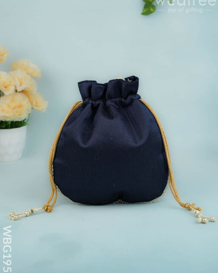 Potli Bag with Beads Work - 9 inch - WBG1950 - Potli Bags
