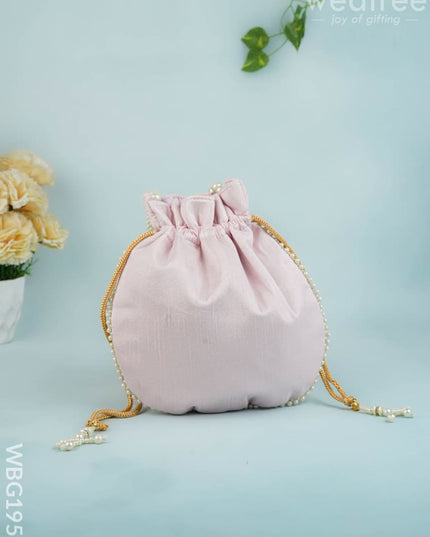 Potli Bag with Beads Work - 9 inch - WBG1950 - Potli Bags