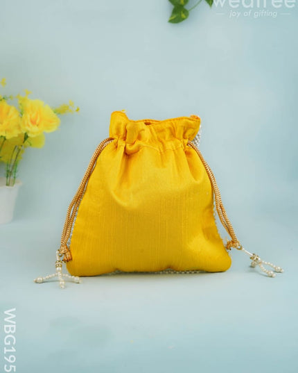 Potli Bag with Beads Work - 9 inch - WBG1951 - Potli Bags