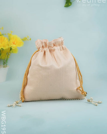 Potli Bag with Beads Work - 9 inch - WBG1951 - Potli Bags