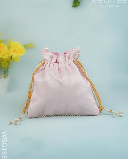 Potli Bag with Beads Work - 9 inch - WBG1951 - Potli Bags