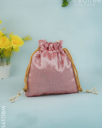 Potli Bag with Beads Work - 9 inch - WBG1951 - Potli Bags