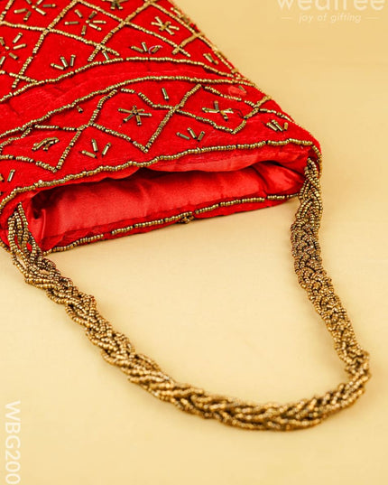 Potli Bag with Chamki Work - 8 inch - WBG2008 - Potli Bags