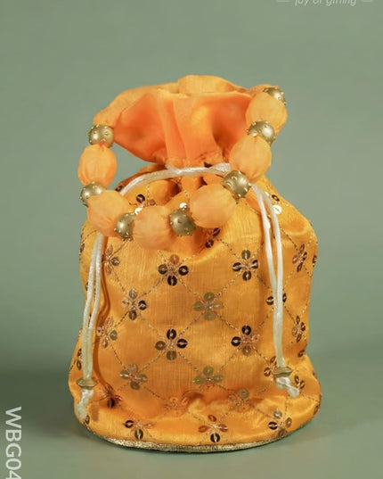 Potli Bag with Chamki Work - WBG0423 - Potli Bags