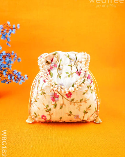 Potli Bag with Embroidery Deisgn - WBG1822 - Potli Bags