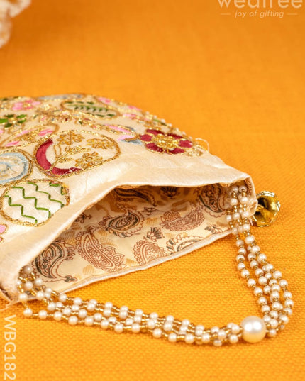 Potli Bag with Embroidery Deisgn - WBG1822 - Potli Bags