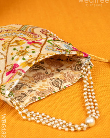 Potli Bag with Embroidery Deisgn - WBG1822 - Potli Bags