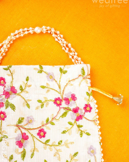 Potli Bag with Embroidery Deisgn - WBG1822 - Potli Bags