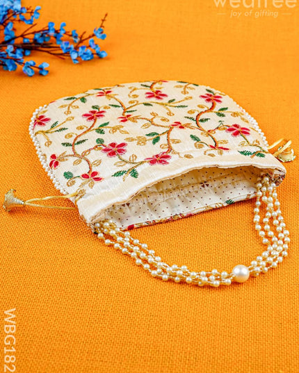 Potli Bag with Embroidery Deisgn - WBG1822 - Potli Bags