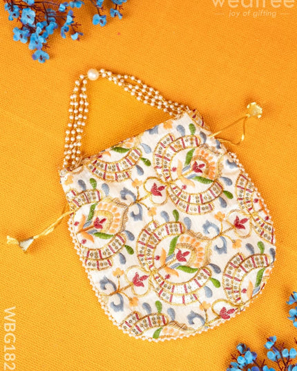 Potli Bag with Embroidery Deisgn - WBG1822 - Potli Bags