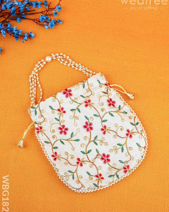 Potli Bag with Embroidery Deisgn - WBG1822 - Potli Bags