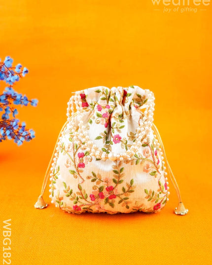 Potli Bag with Embroidery Deisgn - WBG1822 - Potli Bags