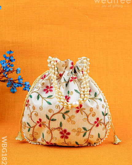 Potli Bag with Embroidery Deisgn - WBG1822 - Potli Bags