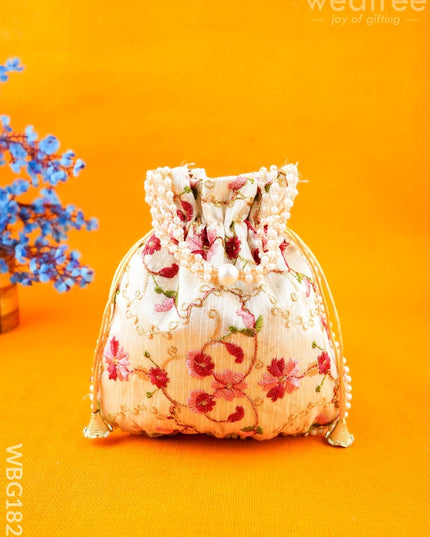 Potli Bag with Embroidery Deisgn - WBG1822 - Potli Bags