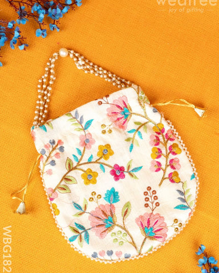Potli Bag with Embroidery Deisgn - WBG1822 - Potli Bags