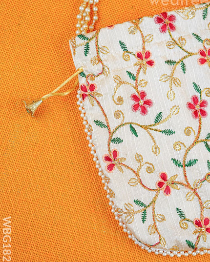 Potli Bag with Embroidery Deisgn - WBG1822 - Potli Bags