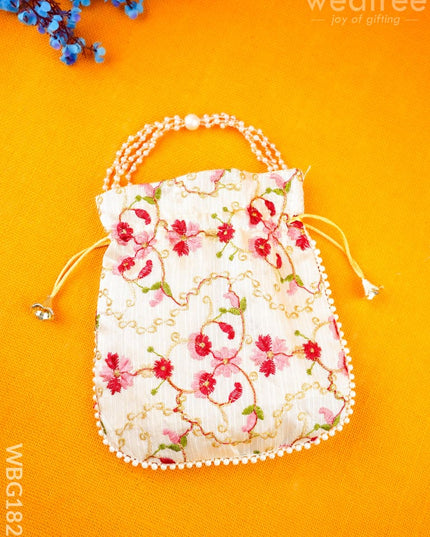 Potli Bag with Embroidery Deisgn - WBG1822 - Potli Bags