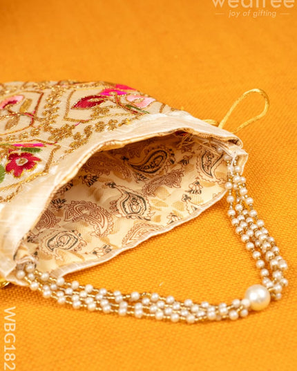 Potli Bag with Embroidery Deisgn - WBG1822 - Potli Bags