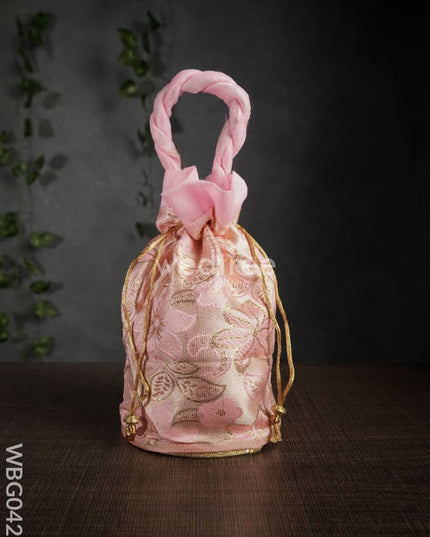 Potli Bag With Flower Embroidery - Wbg0421 Bags
