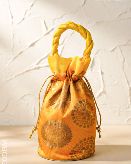 Potli Bag with Golden prints - WBG0350 - Potli Bags