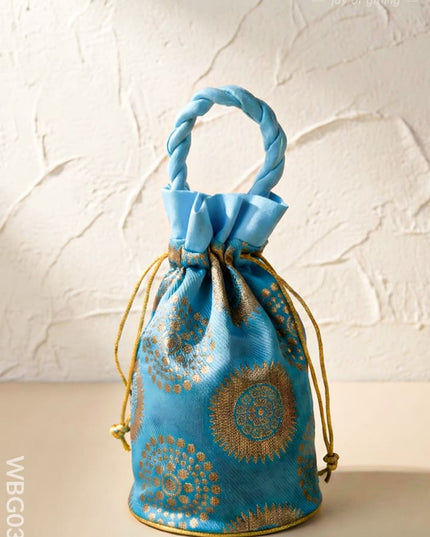 Potli Bag with Golden prints - WBG0350 - Potli Bags