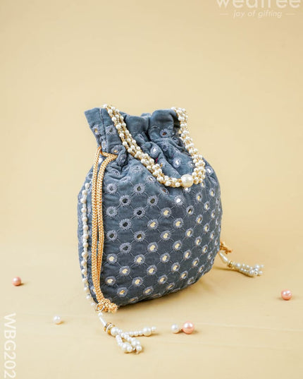 Potli Bag with Mirror Work - 8 inch - WBG2020 - Potli Bags