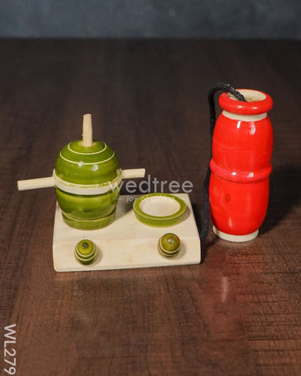 Premium Cooking Set - Channapatna Toys Wl2796 Kids Utility