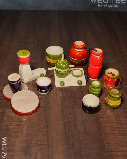 Premium Cooking Set - Channapatna Toys Wl2796 Kids Utility