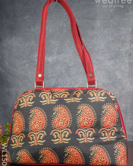 Printed Fabric Hand Bag With Jute Handle & Base - Wl1509 Regular Handbags