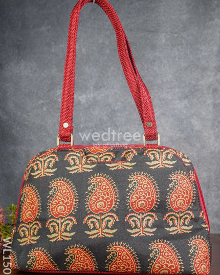 Printed Fabric Hand Bag With Jute Handle & Base - Wl1509 Regular Handbags