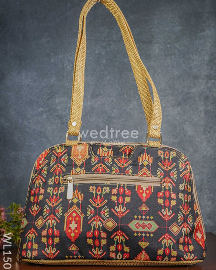 Printed Fabric Hand Bag With Jute Handle & Base - Wl1509 Regular Handbags