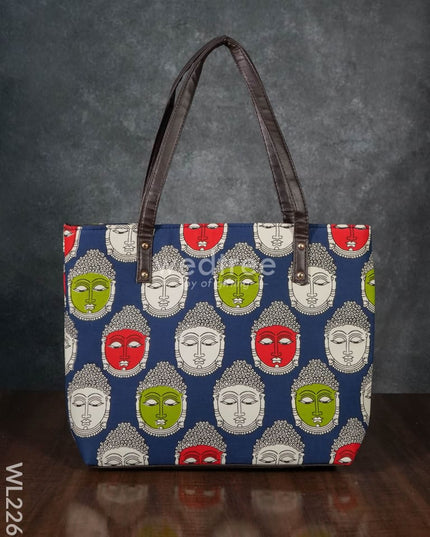 Printed Fabric Handbag - Leather Base Wl2269 Regular Handbags