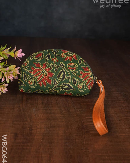 Printed Fabric Ikkat Hand Pouch - Wbg0642 Clutches & Purses