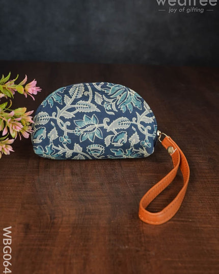 Printed Fabric Ikkat Hand Pouch - Wbg0642 Clutches & Purses