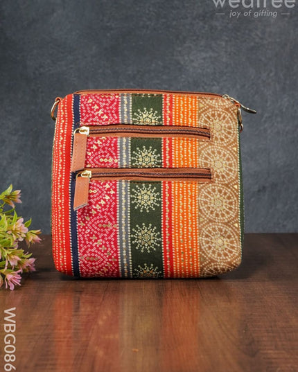 Printed Fabric Sling Bag - Wbg0861 Clutches & Purses