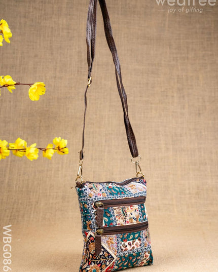Printed Fabric Sling Bag - WBG0861 - Clutches & Purses