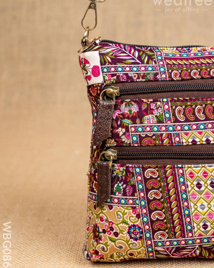 Printed Fabric Sling Bag - WBG0861 - Clutches & Purses