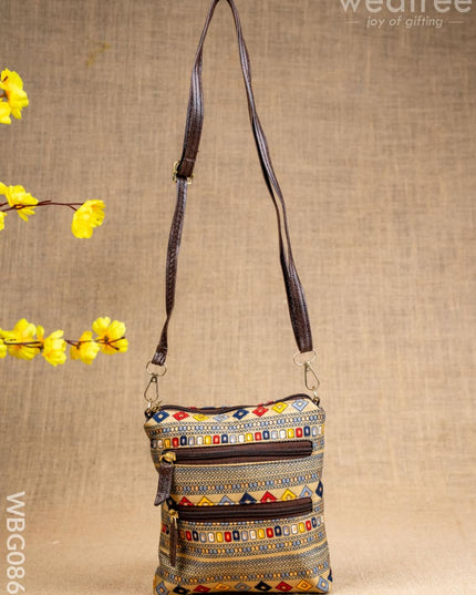 Printed Fabric Sling Bag - WBG0861 - Clutches & Purses