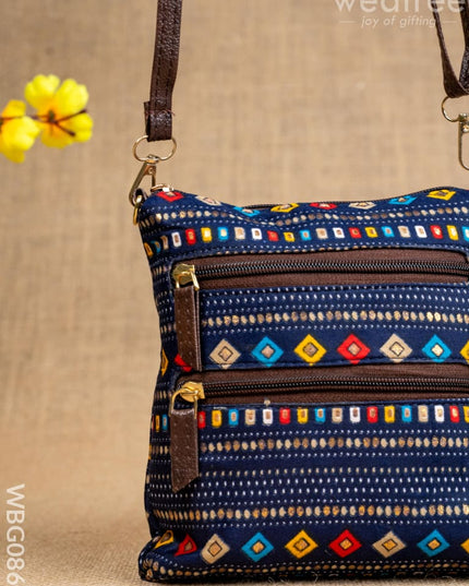 Printed Fabric Sling Bag - WBG0861 - Clutches & Purses