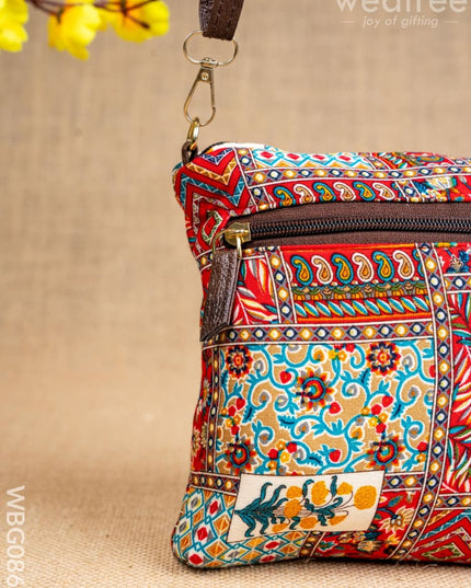 Printed Fabric Sling Bag - WBG0861 - Clutches & Purses