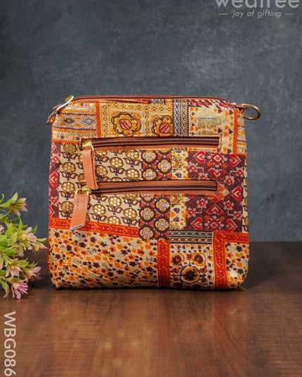 Printed Fabric Sling Bag - Wbg0861 Clutches & Purses