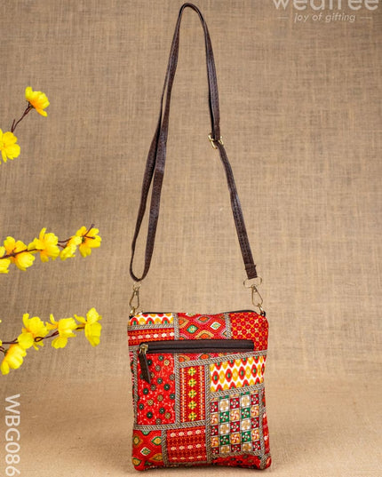 Printed Fabric Sling Bag - WBG0861 - Clutches & Purses