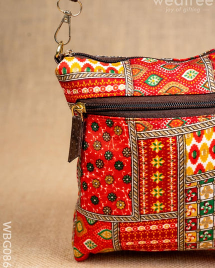 Printed Fabric Sling Bag - WBG0861 - Clutches & Purses