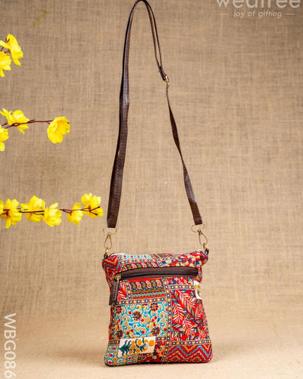 Printed Fabric Sling Bag - WBG0861 - Clutches & Purses