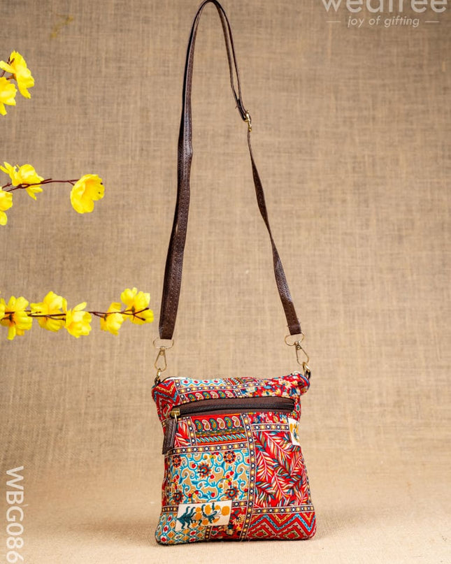 Printed Fabric Sling Bag - WBG0861 - Clutches & Purses