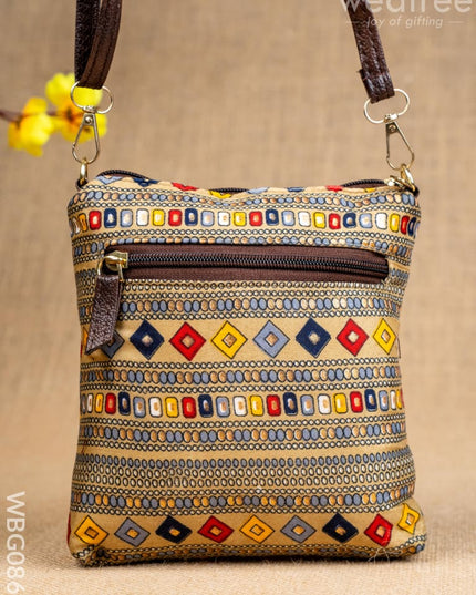 Printed Fabric Sling Bag - WBG0861 - Clutches & Purses