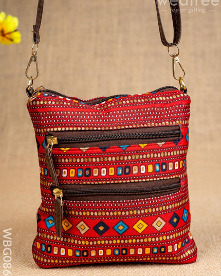 Printed Fabric Sling Bag - WBG0861 - Clutches & Purses