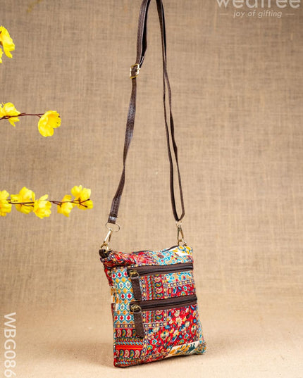 Printed Fabric Sling Bag - WBG0861 - Clutches & Purses