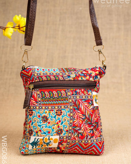 Printed Fabric Sling Bag - WBG0861 - Clutches & Purses